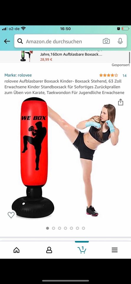 Boxsack Luft in Unterhaching