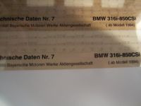Mikrofilm Mikrofiche BMW Technische Daten ab Modell 1994 Bayern - Untermeitingen Vorschau