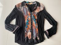 Biba gekrinkelte Bluse Gr.36 Sommer casual schwarz-bunt Düsseldorf - Stadtmitte Vorschau