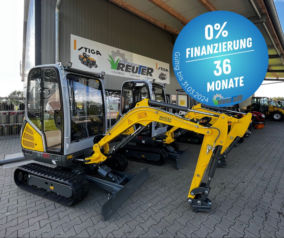 Wacker Neuson ET20 Minibagger Raupenbagger 0% Sonderfinanzierung in Wagenfeld