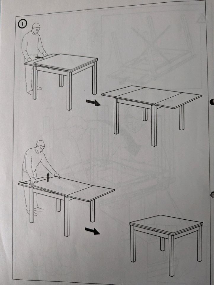 LETZTE CHANCE: Esstisch/Tisch ausziehbar Ikea Bjursta Weiß 90x90 in Cadolzburg