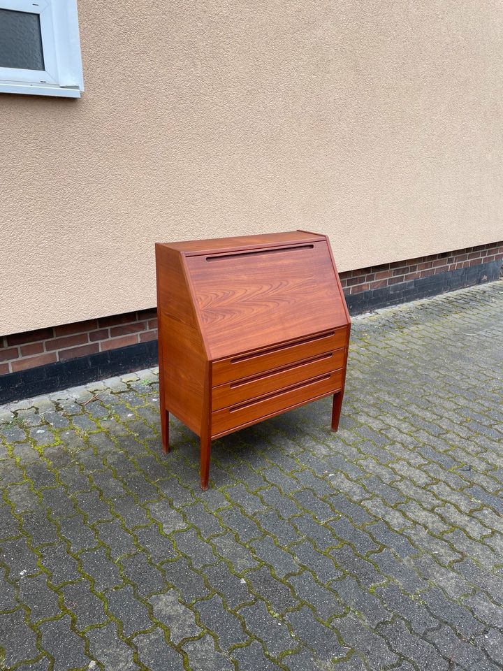 ◤ Nils Jonsson Tørring Møbler Teak Sekretär Teakholz Schreibtisch Büro Vintage Retro Kommode anrichte Desk mid Century Dänisch Design Danish 50er 60er 70er Sideboard Schrank in Berlin