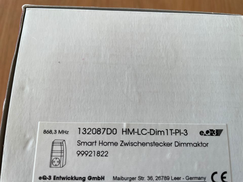 Homematic Zwischenstecker mit Dimmfunktion HM-LC-Dim1T-PI-3 NEU in Schwäbisch Hall