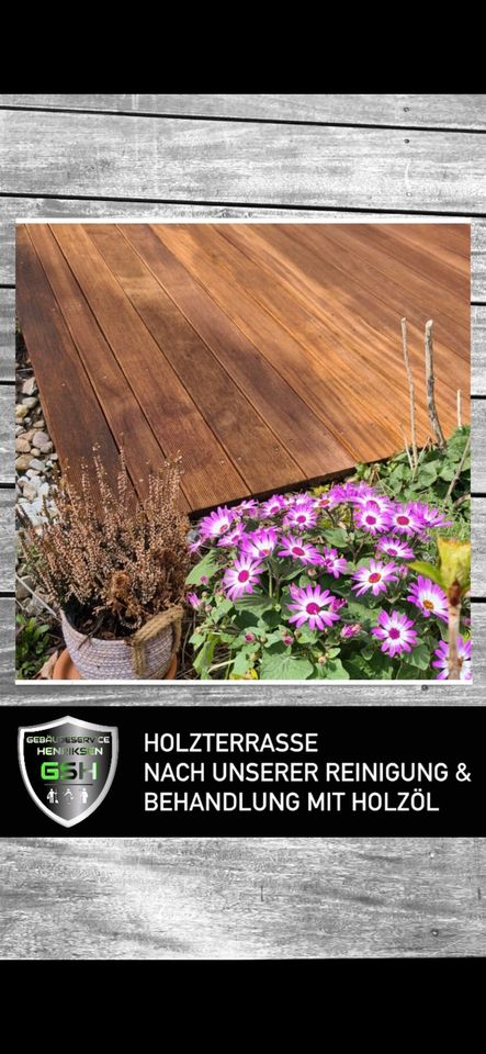 Terrassenreinigung / Holzterrassenreinigung / Holzreinigung ohne Hochdruck in Großhansdorf