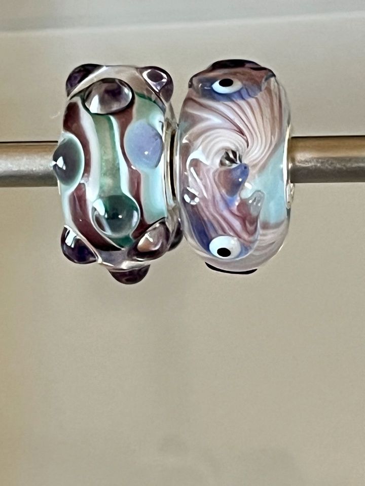 Trollbeads Event Unikat Wellen mint Lavendel in Grevenbroich