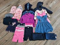 Set Klamotten 86 Mädchen, Hosen, Mützen, Kleider, Pulli, Schal Hessen - Mücke Vorschau