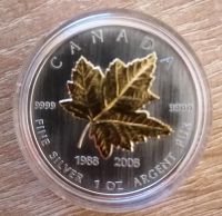 Canada 1 oz silber 2008 maple leaf Goldapplikation 20 Jahre Brandenburg - Frankfurt (Oder) Vorschau