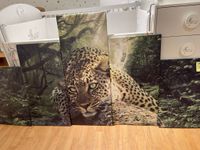 Leinwandbild 5tlg Leopard Bild auf Holzrahmen 200cm Bayern - Taufkirchen Vils Vorschau