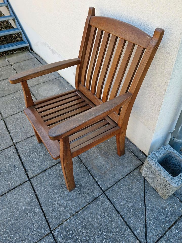 Gartenstuhl Sessel Holz 2 Stück in Kösching