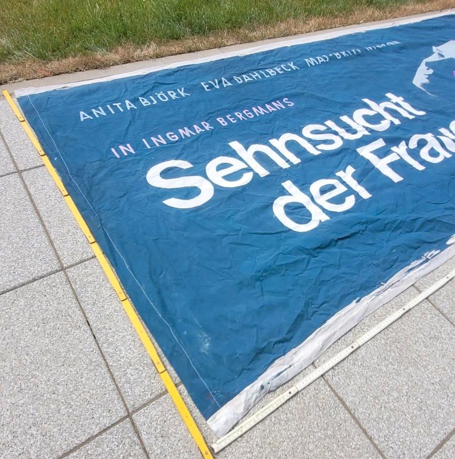 Sammlerstück Kinoplakat 1952 handgemalt Sehnsucht der Frauen in Heusenstamm