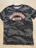 T/Shirt, Abercrombie & Fitch, grau meliert, Schriftzug gestickt Berlin - Neukölln Vorschau