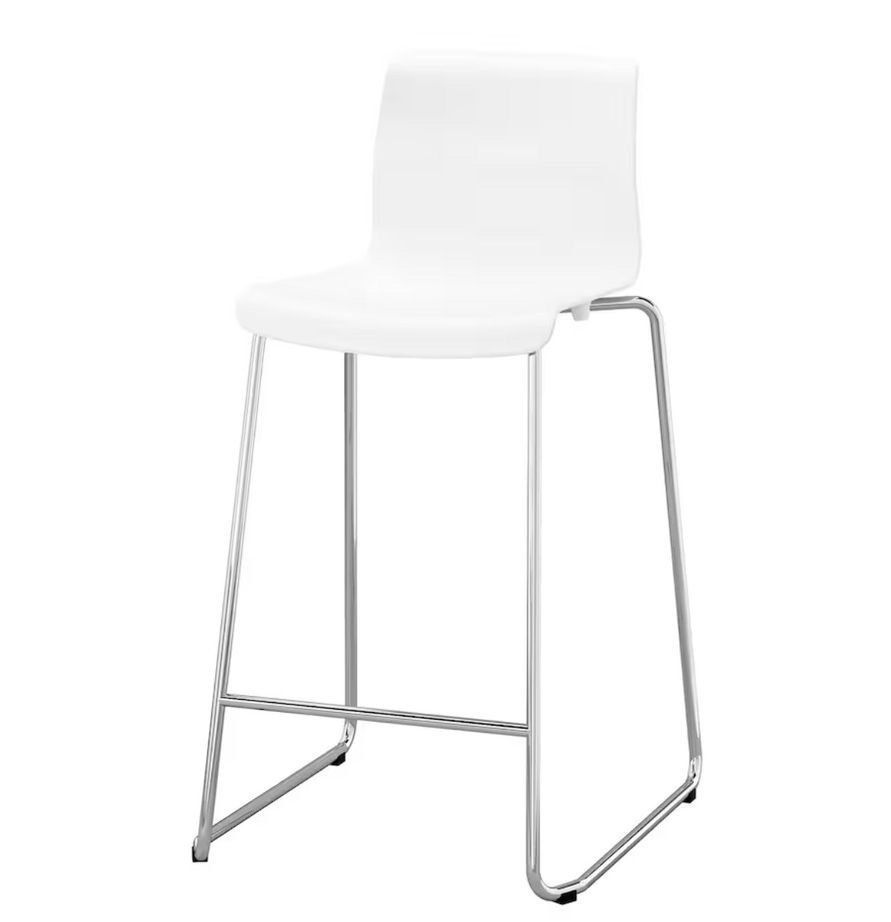 IKEA GLENN Barhocker, weiß/verchromt, 66 cm, neu und ungeöffnet in Berlin