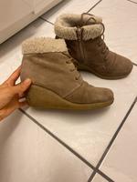 Stiefeln mit Keilabsatz, beige, GR: 37, Bianco Bergedorf - Hamburg Allermöhe  Vorschau