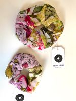 Handgemachte Scrunchies Haargummis mit Blumenmuster Mitte - Tiergarten Vorschau