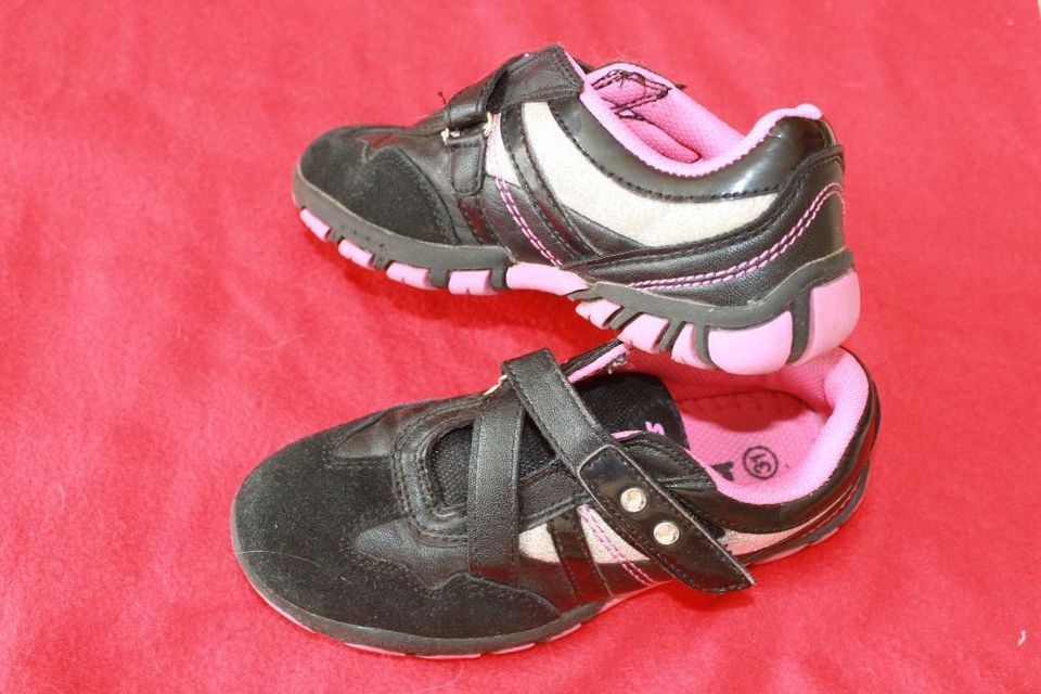 Sneaker schwarz/pink mit Straß, Silber und Lack-Sport Gr.31 in Vechelde
