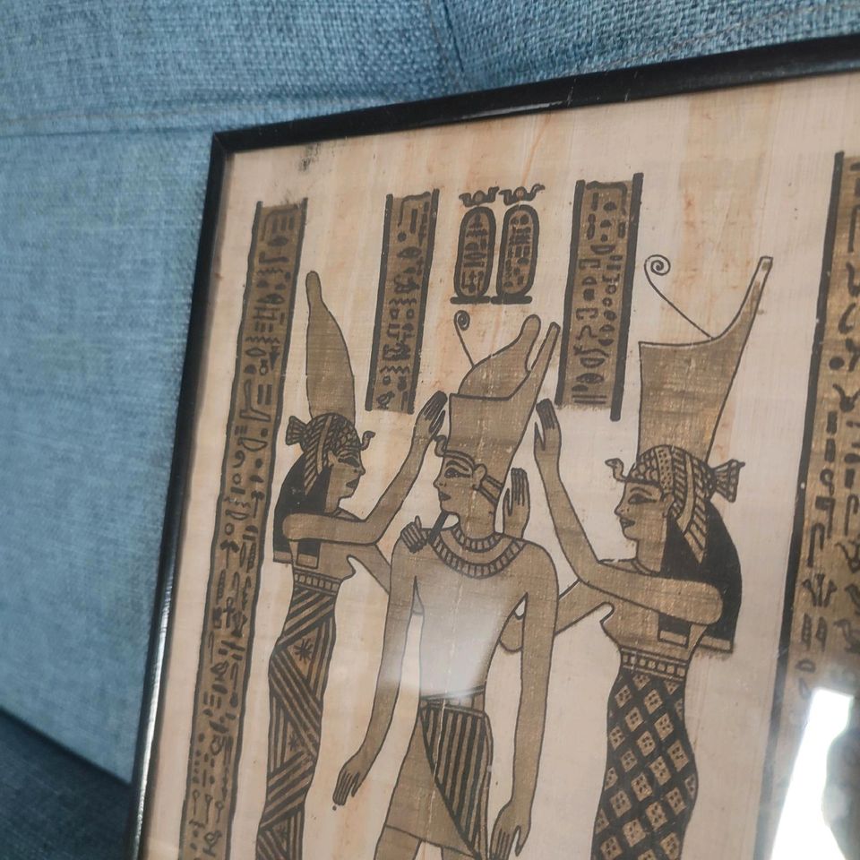 Ägypten Bilder Papyrus Pharao Ein Antikes Zwei Goldpapier Glanzdr in Itzehoe