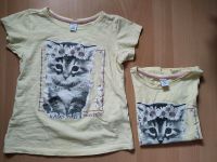 T-Shirts mit Katze 110/116 für Zwillinge Thüringen - Gotha Vorschau