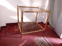 Kleiner Glastisch mit Goldstreben Sachsen - Delitzsch Vorschau