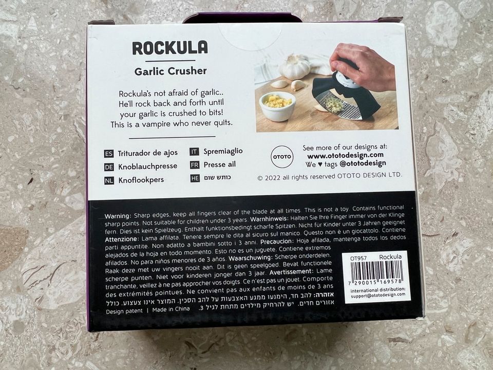 Rockula Garlic Crusher Knoblauch Presse Zerkleinerer in Peitz