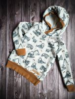 *handmade* cooler Kaupzenpulli / Hoodie mit Baggern Gr. 92 Schleswig-Holstein - Sommerland Vorschau