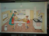 Rollkarte Schulwandkarte Titel In der Küche DDR Thüringen - Dorndorf Vorschau