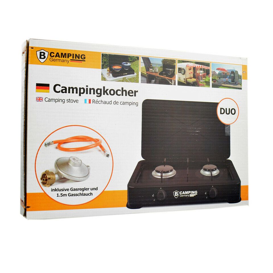 Duo Gaskocher Set 2-fach Campingkocher Camping Herd Gasherd Küche in Neumünster