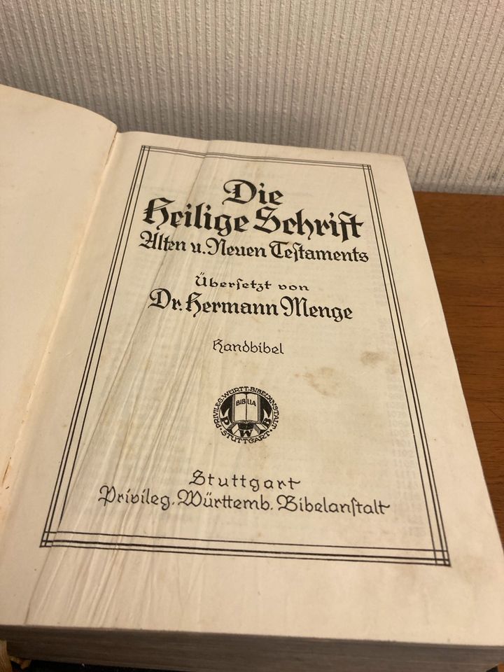 Die heilige Schrift Altes und Neues Testament Hermann Menge in Krefeld