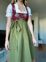 Dirndl khaki/rot inkl. Schürze und Bluse München - Bogenhausen Vorschau