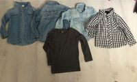 H&M Hemd Jeanshemd Gr. 98,KIK Hemd Gr.116,Langarmshirt Gr.110/116 Hessen - Naumburg  Vorschau