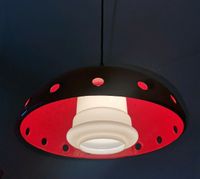 Pendellampe Leuchte rot Emaille 70er Vintage Küchenlampe Lampe Niedersachsen - Hessisch Oldendorf Vorschau