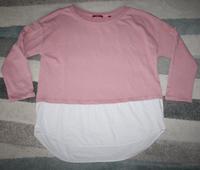 2 in 1 oversize Shirt Sweatshirt rosa/weiß S.Oliver Gr.44 Vahr - Neue Vahr Südwest Vorschau
