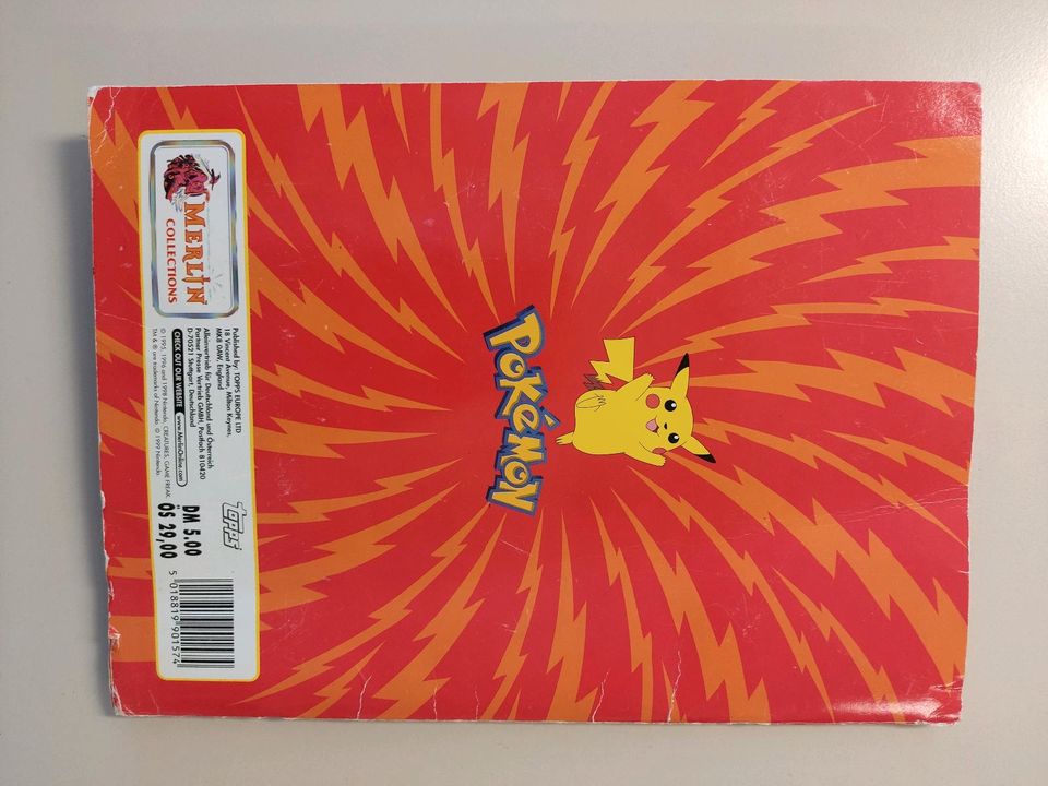 Pokemon Merlin Sammelalbum Rot Komplett 1999 mit Poster w. Panini in Euskirchen