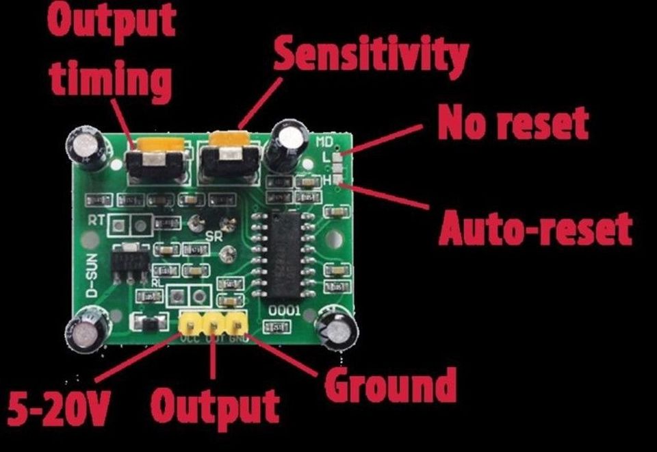 HC-SR501 PIR Infrarot Bewegungsmelder Sensor Modul Arduino Projek in Bochum