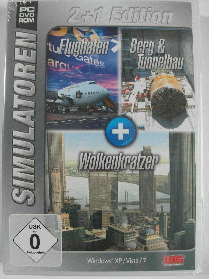 Flughafen + Berg- & Tunnelbau + Wolkenkratzer Simulator, Sammlung in Osnabrück