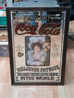 Alter großer Werbespiegel Coca-Cola im Holzrahmen Saarland - Quierschied Vorschau