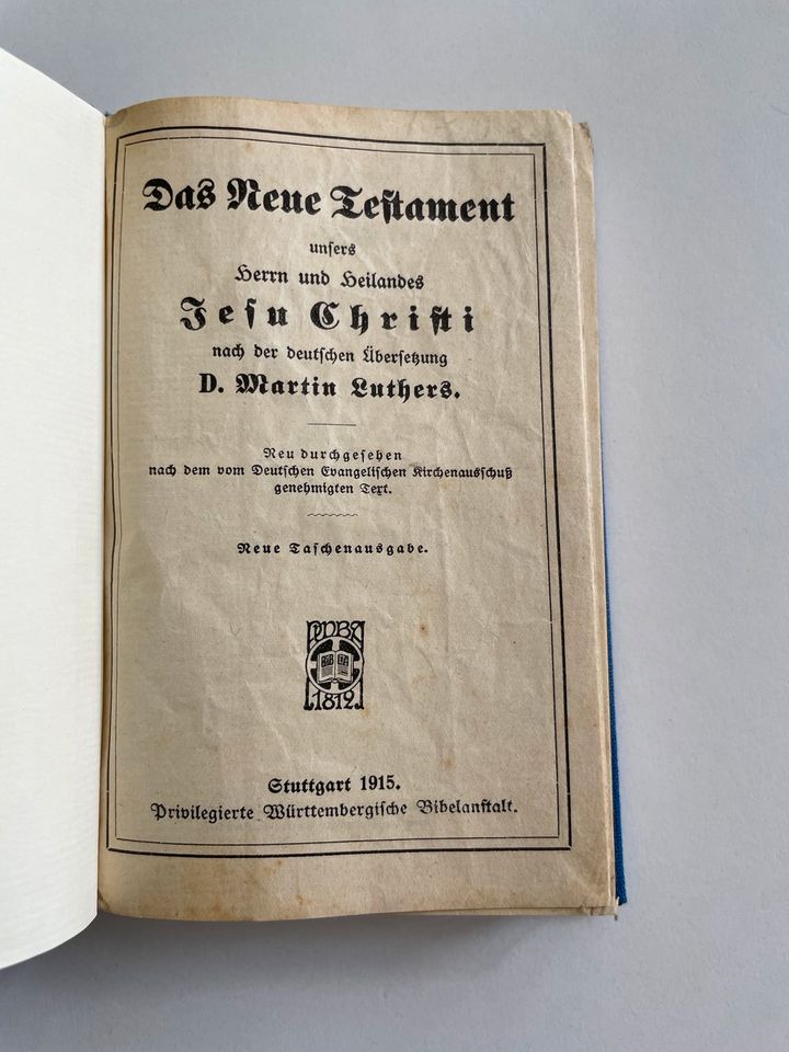 Das Neue Testament von 1915 in Leipzig