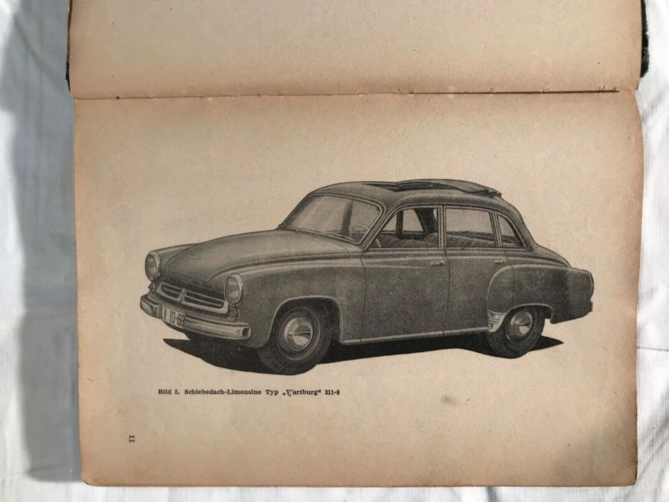 Original Betriebsanleitung  für Wartburg 311 von 1957 in Petersberg (Saalekreis)