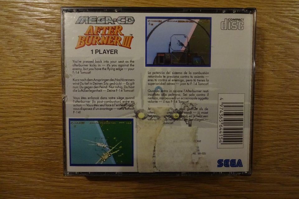 Spiel für SEGA Mega-CD: "AFTER BURNER III", 1993 SEGA, 3 in Wesel