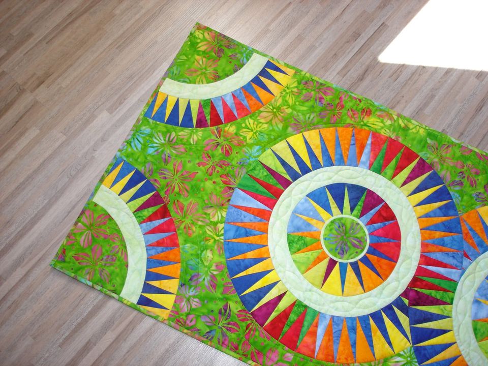 Patchwork Wandbehang, Tischläufer,ca 151x52cm, Baumwolle-Batik Ha in Poppenricht