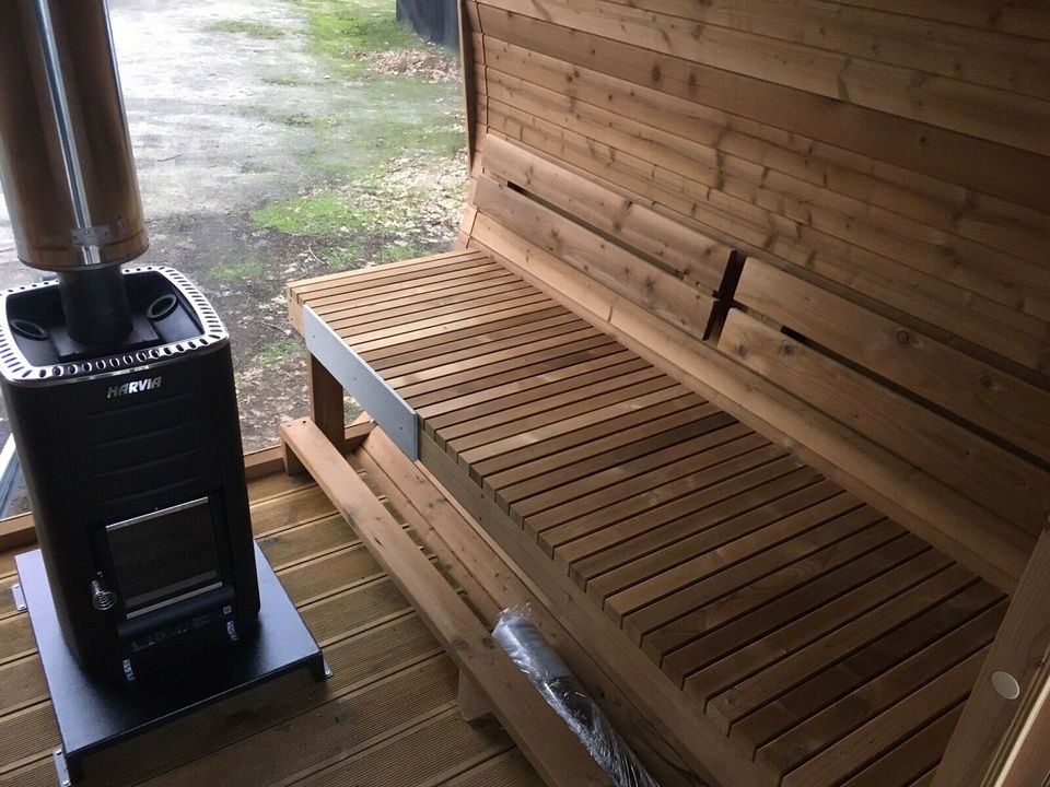 Vollglas Panorama Sauna aus Thermoholz 42mm sofort verfügbar in Wandlitz