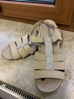 Caprice Damen Sandale Gr.41 beige Leder wie neu Bayern - Rain Lech Vorschau