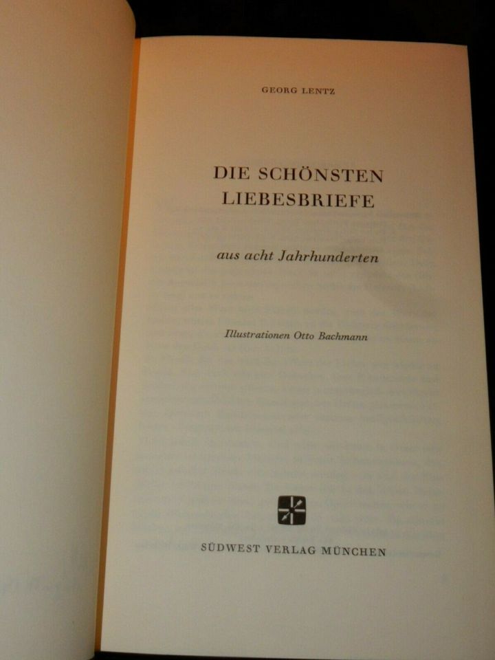 Buch Die schönsten Liebesbriefe aus 8 Jahrhunderten / Georg Lentz in Olching