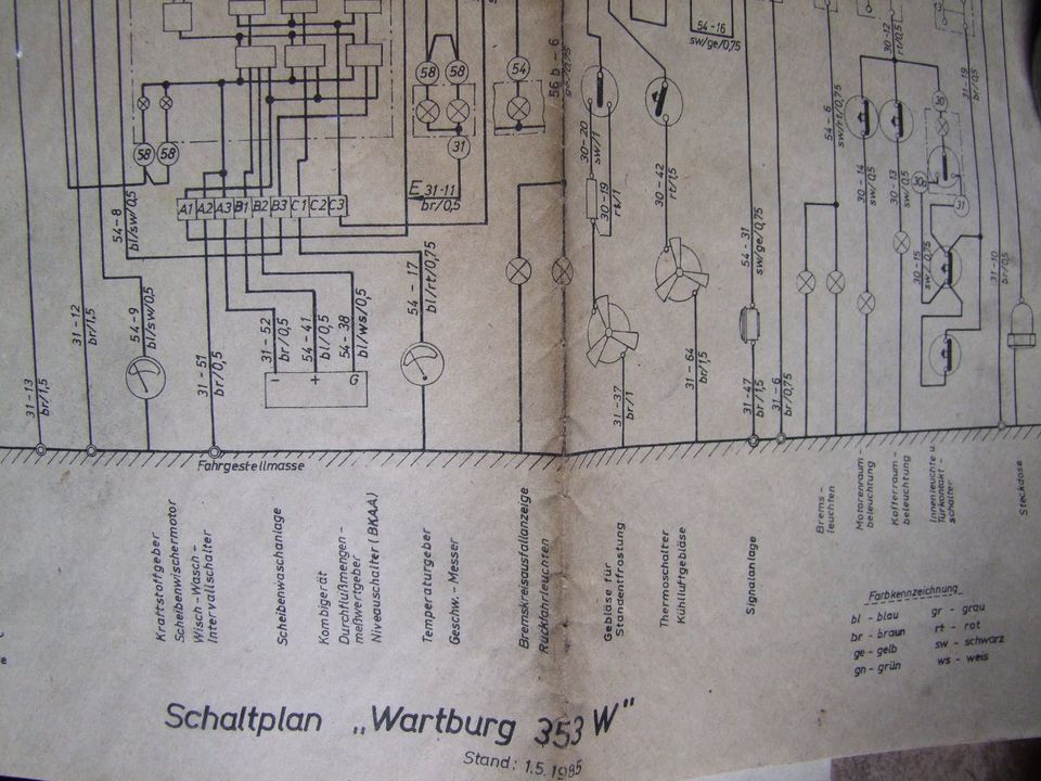 Betriebsanleitung für  Wartburg 353 Limousine, Tourist, Trans" 3. in Neustrelitz