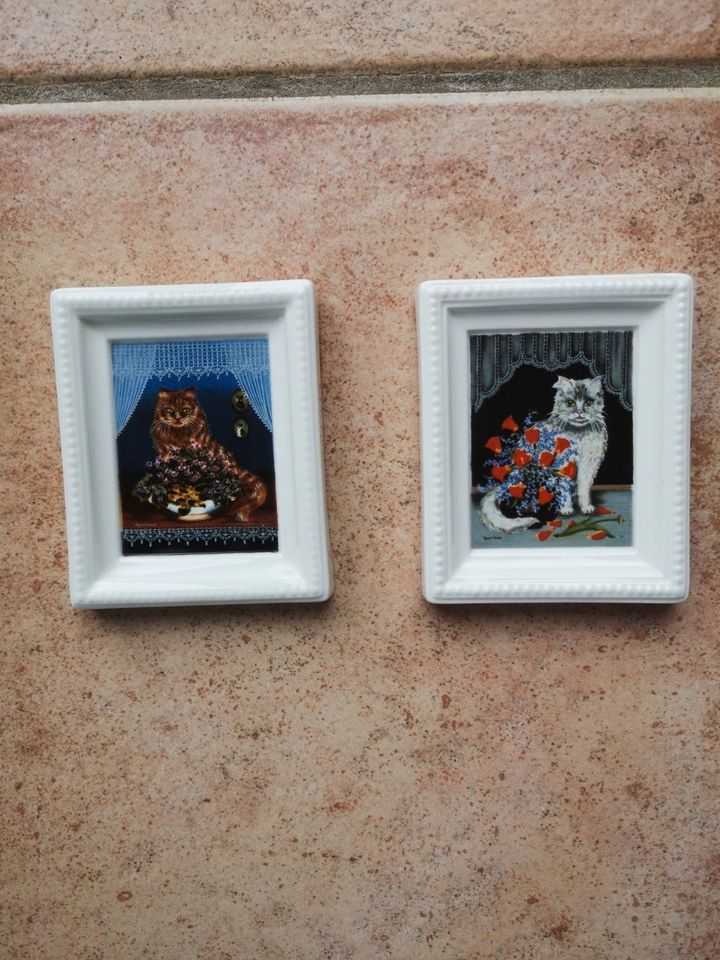 Porzellanbild Bild Villeroy & Boch Galerie der Katzen 2 Stück in Kirchardt