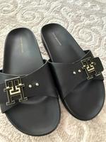 Neu! Tommy Hilfiger Pantolette flach - black Gr.39 Berlin - Steglitz Vorschau