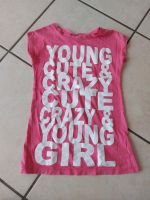 Yigga Mädchen T-Shirt pink mit Schrift Gr. 128 - TOP Hessen - Weilmünster Vorschau