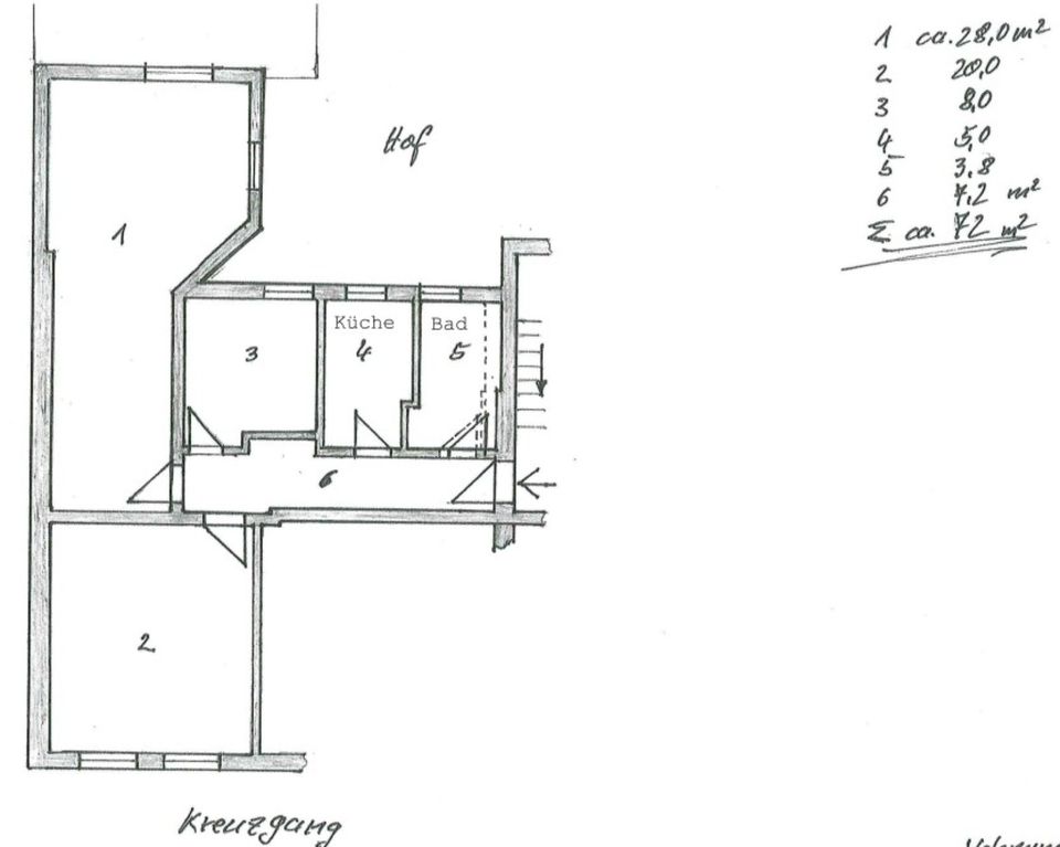 Sehr gepflegte 3-Zimmer Wohnung im Herzen von Burg in Burg