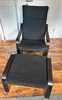 Ikea Poeng Sessel mit Hocker braun/schwarz Niedersachsen - Rastede Vorschau