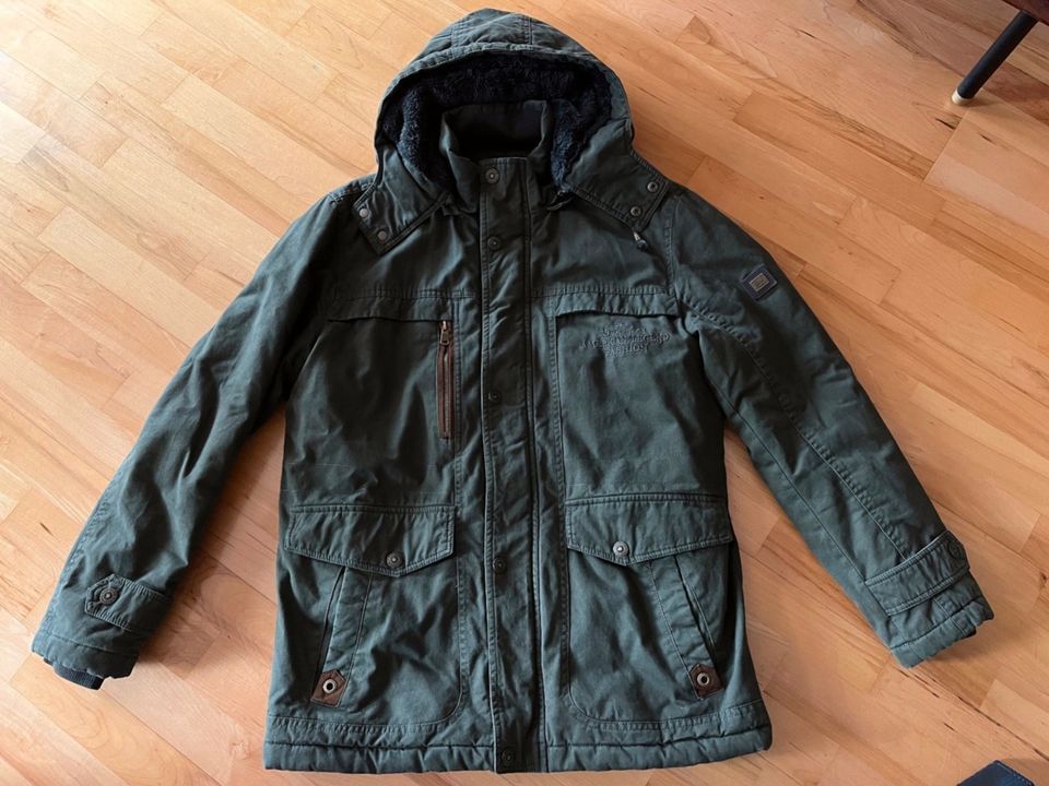 Herren Winter Jacke Parka Mantel Oliv military gefüttert *NEU* in Köln