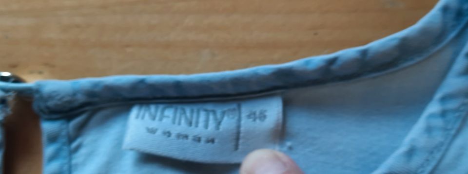 Jeans-Top mit Volants, hellblau, Infinity, Größe 46 in Türkheim